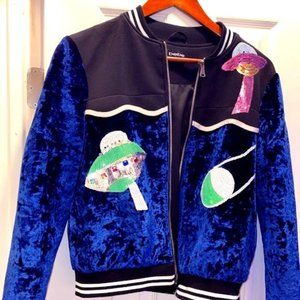 BEBE Outer Space Velour Jacket